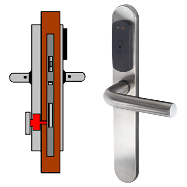 Standalone TESA® SMARTair™ Escutcheon L5S with Mech. & Elec. Privacy (IP55) [SNAC1pXL5S008mI]