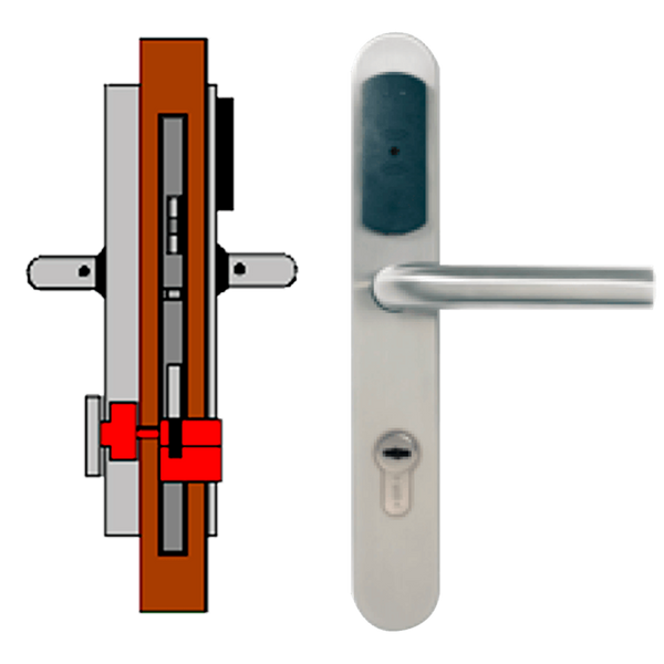 Standalone TESA® SMARTair™ Escutcheon L8O with Elec. Privacy (IP55) [SNACapXL8Oxx8mI]