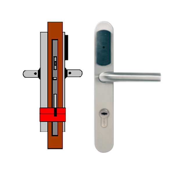 Wireless ON-LINE TESA® SMARTair™ Escutcheon L3V without Privacy (IP55) [SNZC1pXL3Vxx8mI]