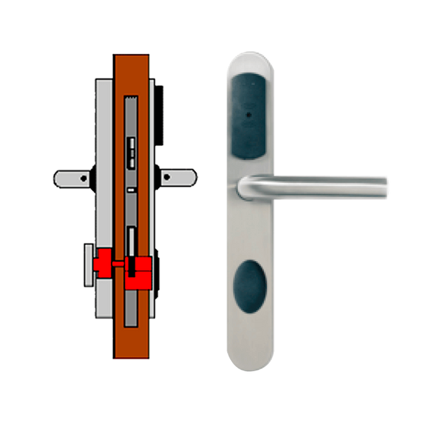 Wireless ON-LINE TESA® SMARTair™ Escutcheon L8O with Elec. Privacy [SNZCRpSL8Oxx8mI]