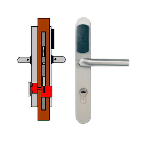 Wireless ON-LINE TESA® SMARTair™ Escutcheon L8V with Elec. Privacy (IP55) [SNZCRpXL8Vxx8mI]