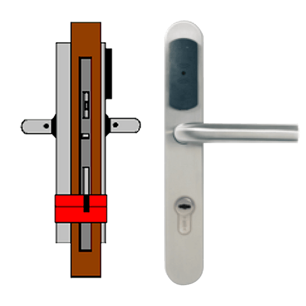 OFF-LINE (Wireless Ready) TESA® SMARTair™ Escutcheon L3V without Privacy (IP55) [STRC1pXL3Vxx8mI]