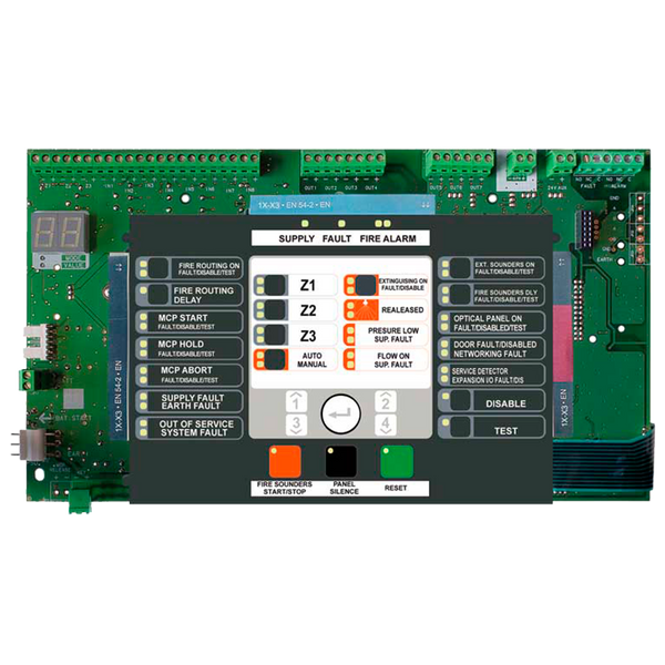 UTC™ Aritech™ Conventional Fire Panel (Detection & Extinguishing) - 2+1 Zones (Board Only) [1X-X3-MB]