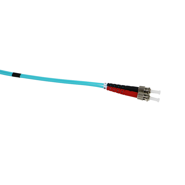 OM3 FO Patch Lead ST-ST 50/125 Duplex LS0H Blue Aqua 5 M [200-004]