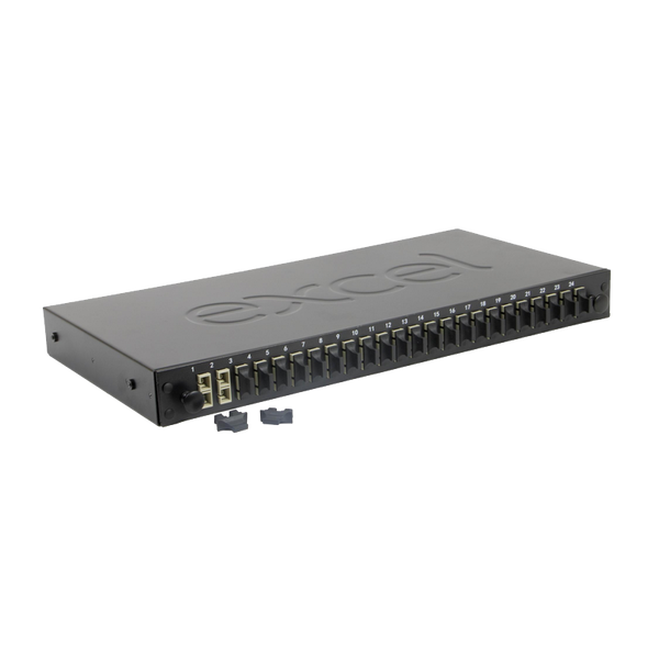 EXCEL® 24 Way Multimode Fibre Optic Panel - 24 SC Duplex (48 Fibres) Adap. [200-408]