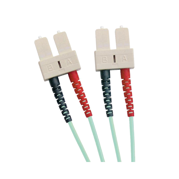 OM4 FO Patch Lead SC-SC 50/125 Duplex LS0H Blue Aqua 2 M [204-309]