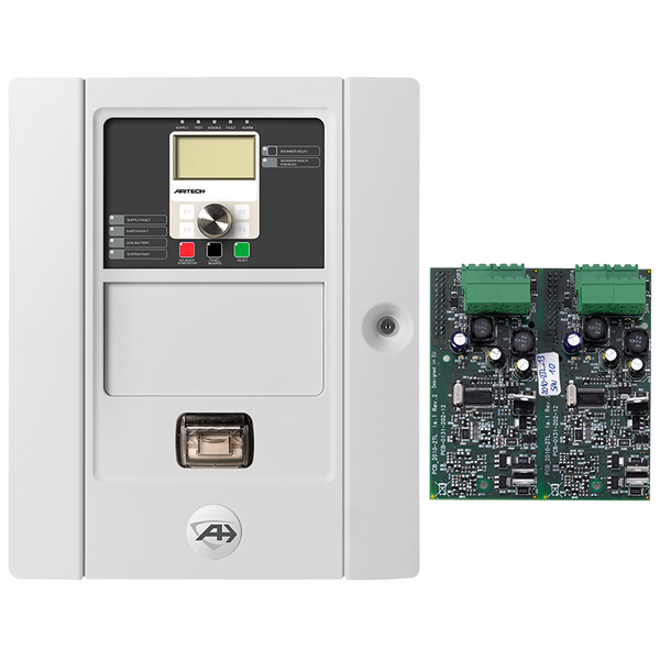 UTC™ Aritech™ Analogical Fire Panel with UI - 2 Loops (+ 1 Loop Expansion Card) [2X-F2-PRT-09 + 2X-LB]