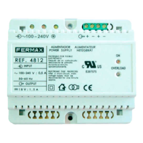 FERMAX® Power Supply 100-240VAC / 18VDC / 1,5Amp - DIN6 [4812]