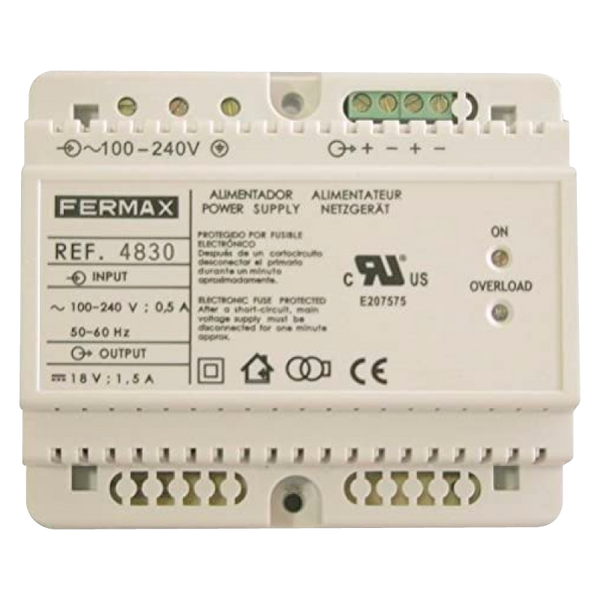 FERMAX® Power Supply 100-240VAC / 18VDC / 3,5Amp - DIN6 [4830]