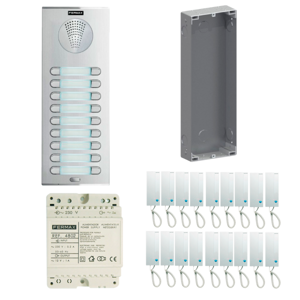 FERMAX® CITY™ 4+N 18/L Kit (CITY™ Entry Panel and LOFT™ Phones) [4874]