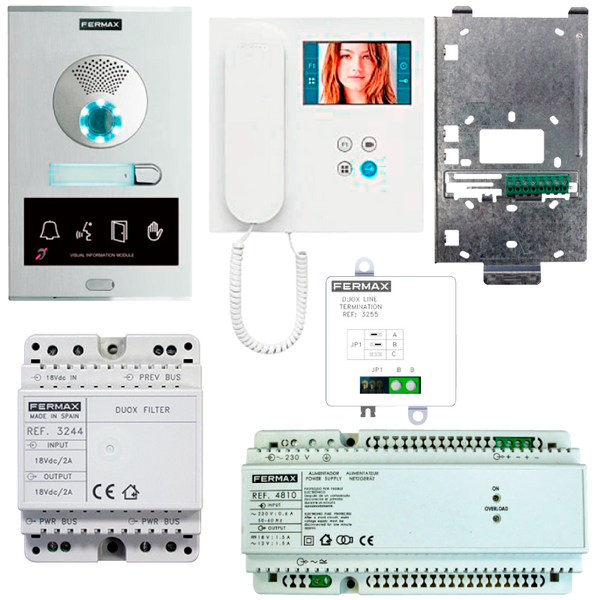 FERMAX® One-To-One VEO™ DUOX™ Color 1/L Kit (CITY™ Entry Panel and VEO™ Monitor) [4908]