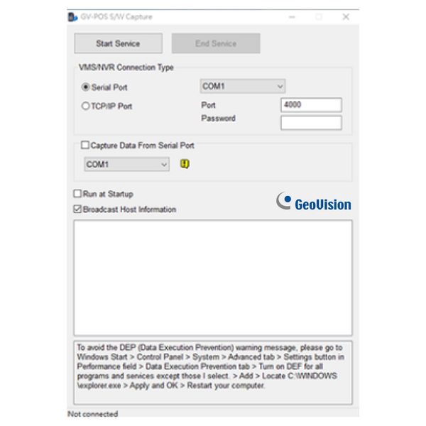 GEOVISION™ GV-POS SW Capture-1 License [55-POSSCPT-0001]