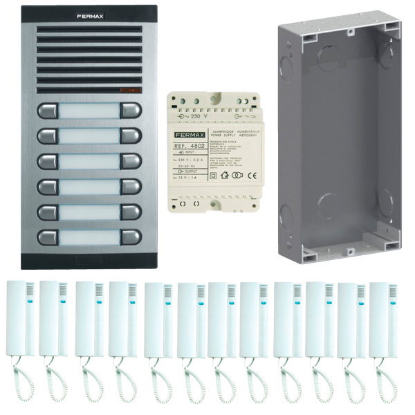 FERMAX® CITYMAX™ 12L AG 230V TEL. BL Intercom Kit [6212]