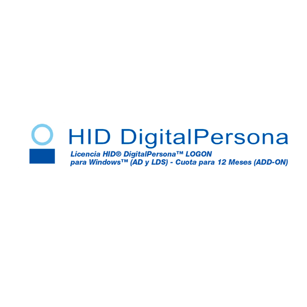 HID® DigitalPersona™ LOGON License for Windows™ (AD and LDS) - Fee for 12 Months (ADD-ON) [63208-L12-000_ADD]