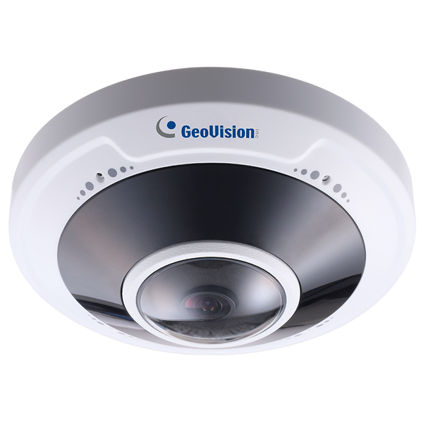 FishEye (360º) GEOVISION™ GV-FER5702 5MPx 1.4mm IP Mini Dome with IR (+Audio & Alarm) [84-FER572W-0010]