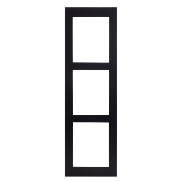 2N® Surface Installation Frame for 3 Black Modules [9155023B]