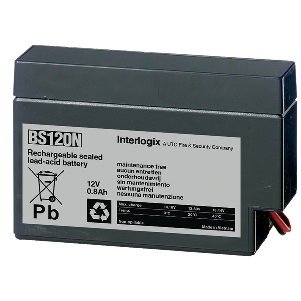 UTC™ Interlogix® Lead Battery 12VDC 0.8Ah [BS120N]