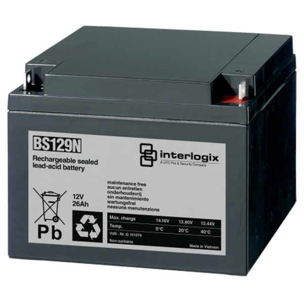 UTC™ Interlogix® Lead Battery 12VDC 26Ah [BS129N]