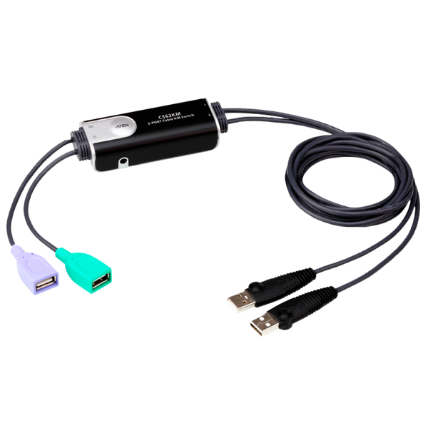 ATEN™ 2-Port USB Boundless Cable KM Switch [CS62KM-AT]