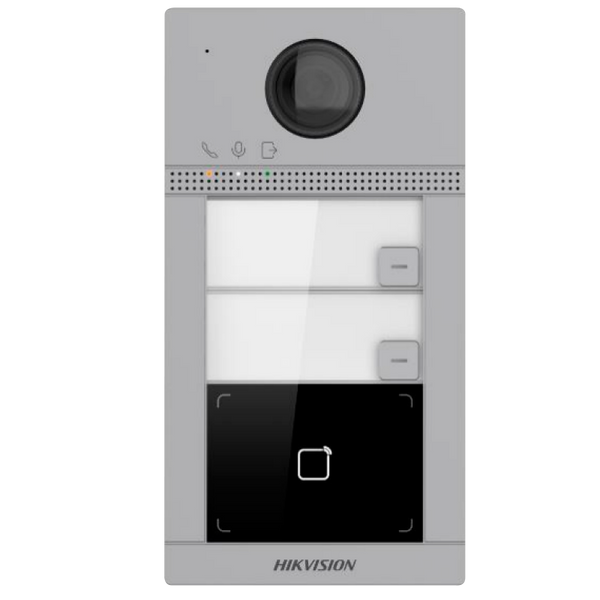 HIKVISION™ IP Video Intercom with 2 Push Buttons and MIFARE ™ RFID (WiFi) - Aluminum [DS-KV8213-WME1(C)]