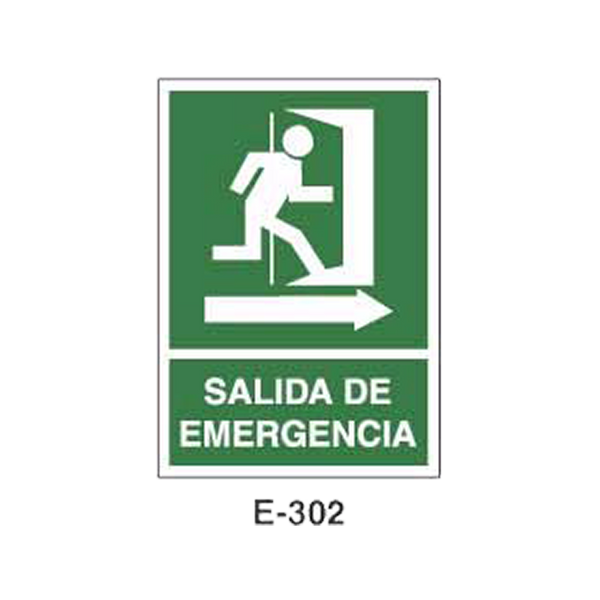 Emergency/Evacuation Signboard Type 1 (Plastic Sheet - Class A) [E-302-A]