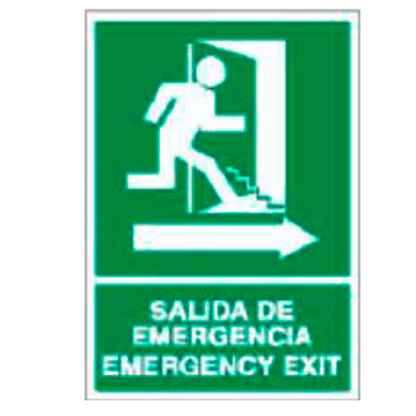 Emergency/Evacuation Signboard Type 1 (Plastic Sheet - Class A) [E-324-A]