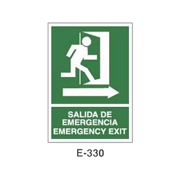 Emergency/Evacuation Signboard Type 1 (Plastic Sheet - Class B) [E-330-B]