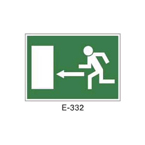 Emergency/Evacuation Signboard Type 1 (Plastic Sheet - Class A) [E-332-A]