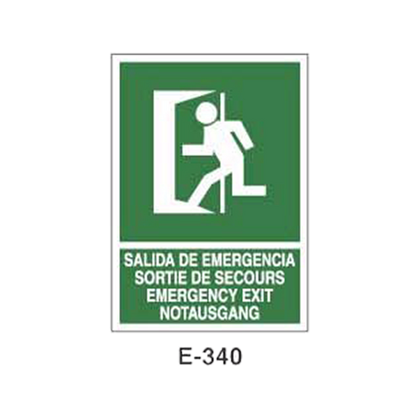 Emergency/Evacuation Signboard Type 2 (Plastic Sheet - Class A) [E-340-A]