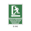 Emergency/Evacuation Signboard Type 2 (Plastic Sheet - Class A) [E-342-A]