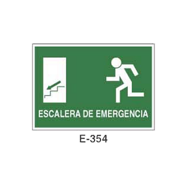 Emergency/Evacuation Signboard Type 2 (Plastic Sheet - Class B) [E-354-B]