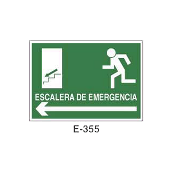 Emergency/Evacuation Signboard Type 2 (Plastic Sheet - Class A) [E-355-A]