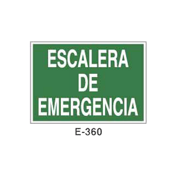 Emergency/Evacuation Signboard Type 2 (Plastic Sheet - Class A) [E-360-A]