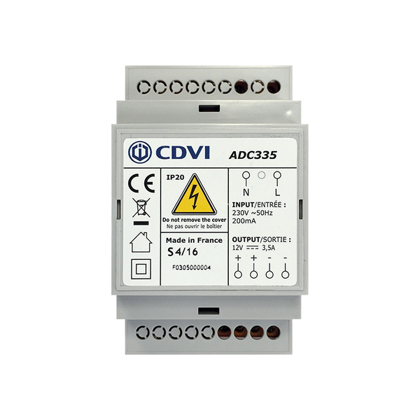 CDVI® ADC335 DIN Rail ContReeled Power Supply Unit [F0305000004]