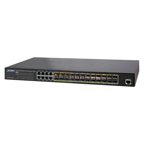 PLANET™ 24-Port SFP + 8-Port Shared TP Managed Switch - L2+ (L3 Static Routing) [GS-5220-16S8C]