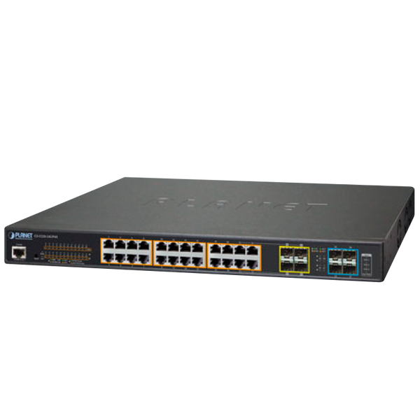 PLANET™ 24-Port Ultra PoE + 4-Port 10G SFP+ Managed Switch - L2+ with L3 Static Routing (400W) [GS-5220-24UP4XR]