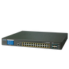 PLANET™ 24-Port Ultra PoE + 4-Port 10G SFP+ Managed Switch with LCD Touch Screen - L2+ with L3 Static Routing (400W) [GS-5220-24UP4XVR]