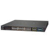 PLANET™ 24-Port Ultra PoE + 4-Port 10G SFP+ Managed Switch with LCD Touch Screen - L2+ with L3 Static Routing (600W) [GS-5220-24UPL4XR]