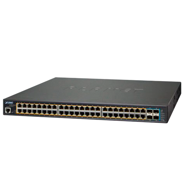 PLANET™ 48-Port 802.3at PoE+ & 4-Port 10G SFP+ Managed Switch - L3 (400W) [GS-5220-48P4XR]