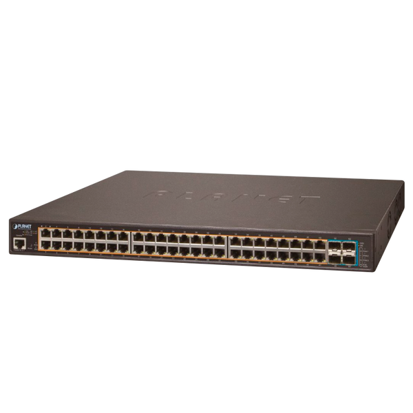 PLANET™ 48-Port 802.3at PoE+ & 4-Port 10G SFP+ Managed Switch - L3 (600W) [GS-5220-48PL4XR]