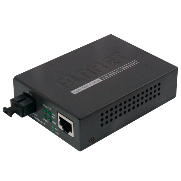 PLANET™ 10/100/1000BASE-T to 1000BASE-SX/LX (WDM SC) Gigabit Media Converter - 15Km [GT-806B15]