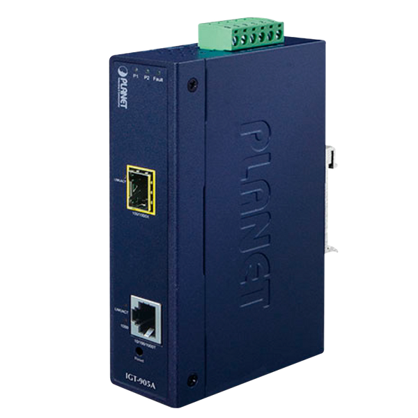 PLANET™ 10/100/1000Base-T to mini-GBIC Managed Media Converter (LC, Multi-Mode/Single-Mode) – SFP [GT-905A]