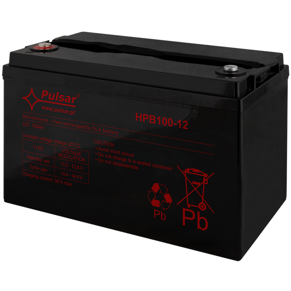 PULSAR® HPB Serie 12 VDC/100Ah Battery (5-8 Years Lifespan) [HPB100-12]