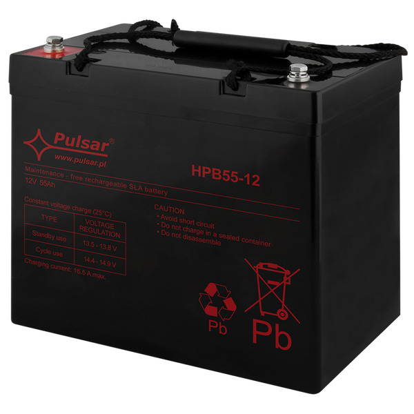 PULSAR® HPB Serie 12 VDC/55Ah Battery (5-8 Years Lifespan) [HPB55-12]