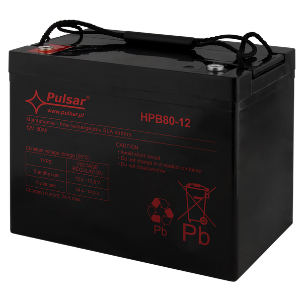 PULSAR® HPB Serie 12 VDC/80Ah Battery (5-8 Years Lifespan) [HPB80-12]