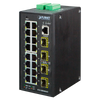 PLANET™ 16-SFP Ports (+2 RJ45) Industrial Manageable Gigabit Switch - L2 with L3 Static Routing [IGS-20040MT]