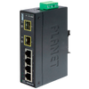 PLANET™ 4-Port 10/100Base-TX + 2-Port 100Base-FX Industrial Ethernet Switch with Wide Operating Temperature - DIN Rail [ISW-621TS15]