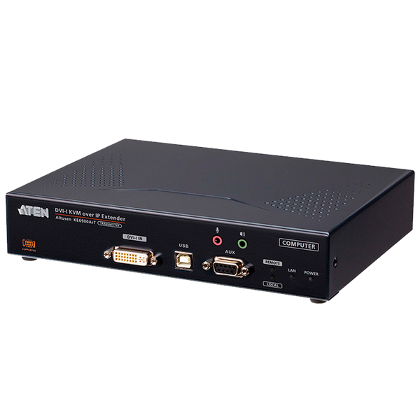 ATEN™ DVI-I Single Display KVM over IP Transmitter with Internet Access [KE6900AIT-AX-G]