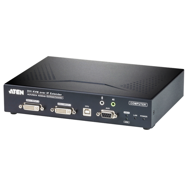 ATEN™ KE6940T-AX-G USB DVI-I Dual Display KVM Over IP Transmitter [KE6940T-AX-G]