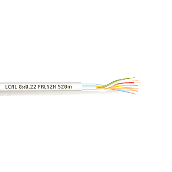 LAZSA® 2x0.75mm² + 6x0.22mm² LSZH Shielded Alarm Cable [LAZ01000330]
